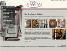 Tablet Screenshot of orgelbau-kaufmann.com